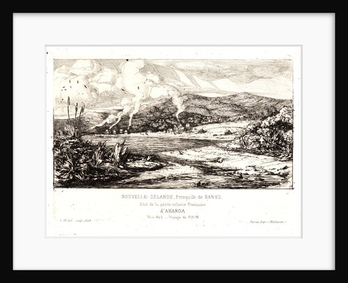 The Little French Colony at Akaroa (État de la Petite Colonie Francise d'Akaroa), 1845 by Charles Meryon