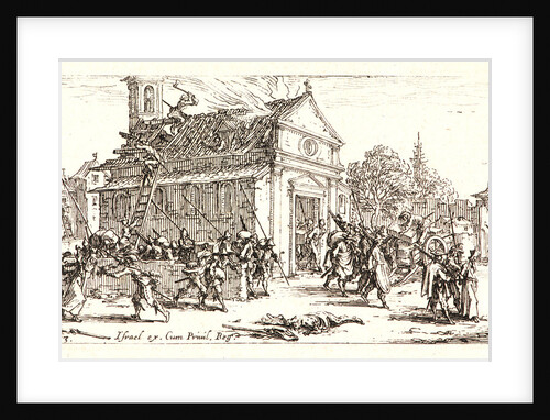 Devastation of a Monastery (Devastation d'un Monastere), 1636 by Jacques Callot
