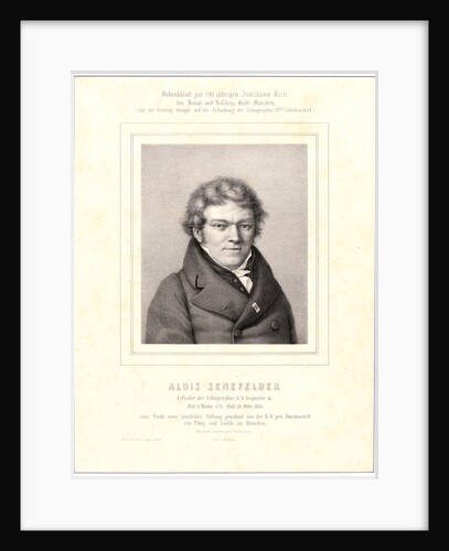 Portrait of Alois Senefelder, ca. 1819 by Anonymous