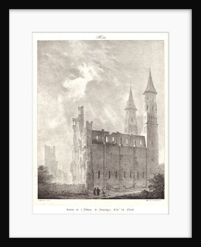 Ruines de l'Abbaye de Jumiège, 19th century by Louis Jacques Mandé Daguerre