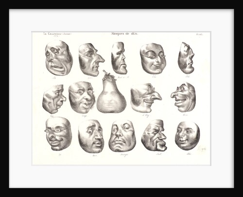 Masques de 1831, 1832 by Honoré Daumier