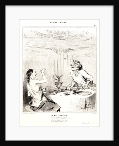 La Mort d'Anacréon, 1842 by Honoré Daumier