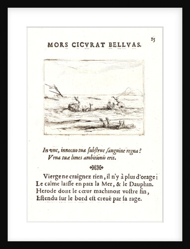 Les Dauphins et le Crocodile, 17th century by Jacques Callot