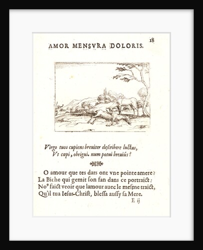 La Biche qui Pleure son Faon, 17th century by Jacques Callot