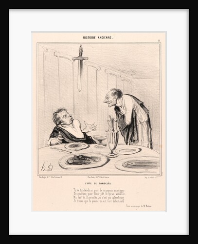 L'Epée de Damocles, 1842 by Honoré Daumier