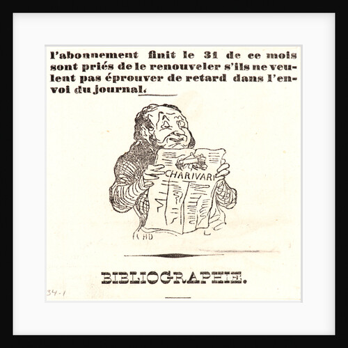 L'Abonné du Charivari, 1839 by Honoré Daumier