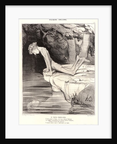 Le beau Narcisse, 1842 by Honoré Daumier