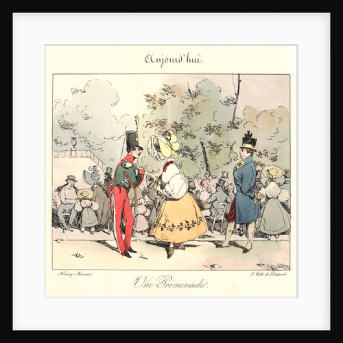 Un Promenade (Aujourd'hui), 1829 by Henry Bonaventure Monnier