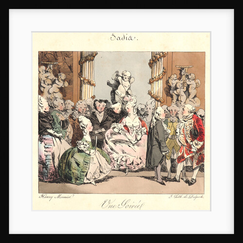Un Soiree (Jadis), 1829 by Henry Bonaventure Monnier