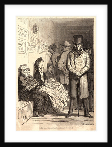 Un bureau d'attente d'omnibus, 1862 by Honoré Daumier