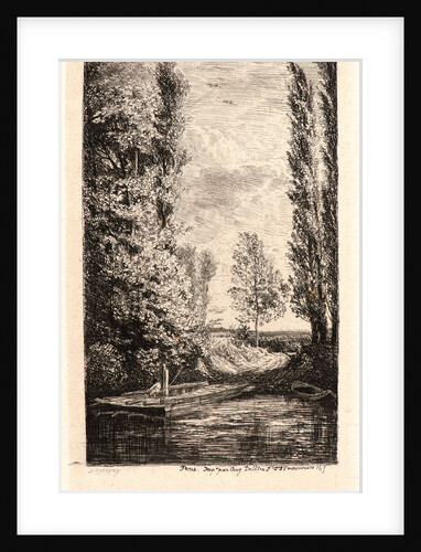 The Ferry, a Memory of the Iles de Bezon on the Seine (Le Bac, souvenir des Iles de Bezons), 1850 by Charles François Daubigny