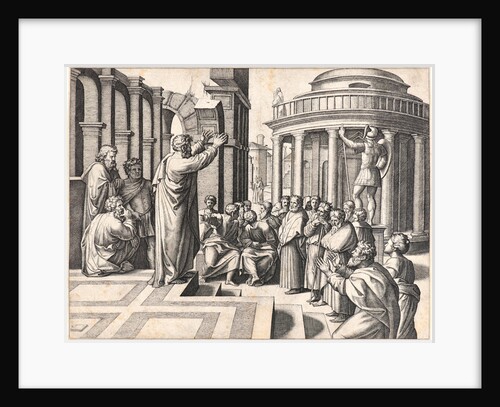 St. Paul Preaching in Athens, ca. 1515 by Marcantonio Raimondi