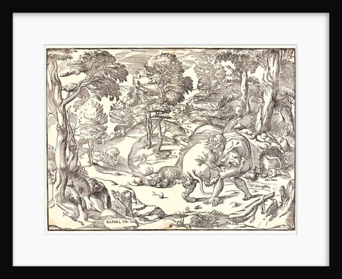Hercules and the Nemean Lion, ca. 1535-1556 by Nicolò Boldrini