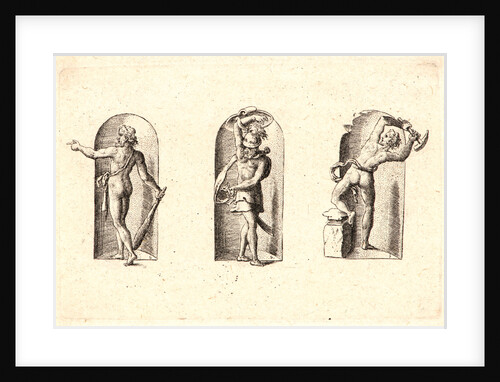Several Gods of Classical Antiquity (Plusieurs Divinités de l'Antiquiteé Paienne), plate 1, 1578 by Etienne Delaune