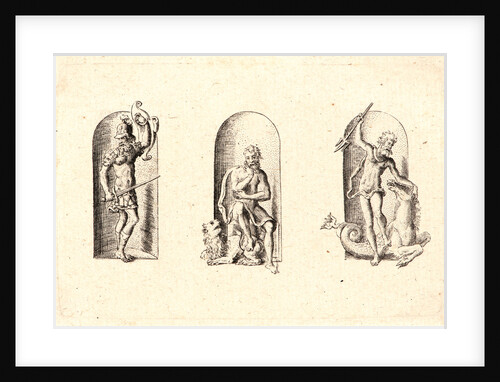 Several Gods of Classical Antiquity (Plusieurs Divinités de l'Antiquiteé Paienne), plate 2, 1578 by Etienne Delaune