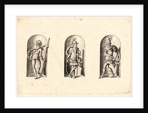 Several Gods of Classical Antiquity (Plusieurs Divinités de l'Antiquiteé Paienne), plate 3, 1578 by Etienne Delaune
