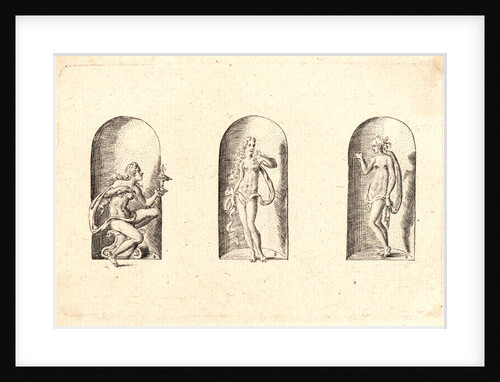 Several Gods of Classical Antiquity (Plusieurs Divinités de l'Antiquiteé Paienne), plate 6, 1578 by Etienne Delaune