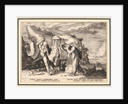 Deucalion and Pyrra Repeopling the Earth, ca. 1589 by Anonymous