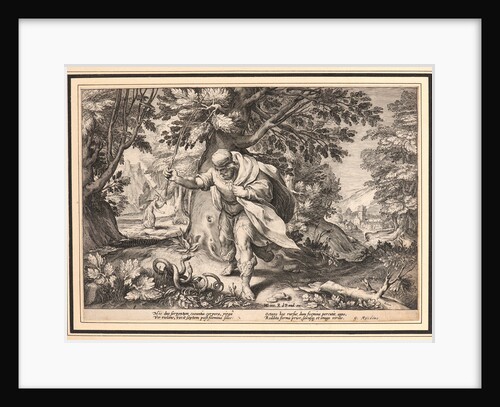 Tiresias, in the Form of a Woman, Striking Two Coupled Snakes with His Staff, ca. 1615 by Anonymous