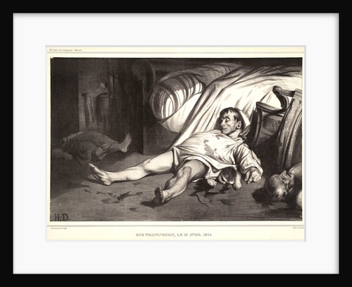 Rue Transnonain, April 15th, 1834 (Rue Transnonain, le 15 Avril 1834), 1834 by Honoré Daumier