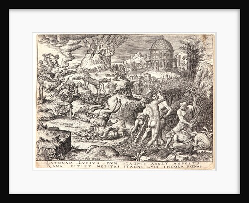 Latona Transforms the Lykian Peasants Who Had Insulted Her into Frogs by Etienne Delaune