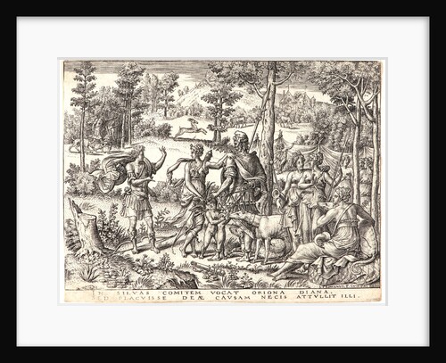 Diana Receiving the Giant Orion, Followed by Her Suite, 16th century by Etienne Delaune