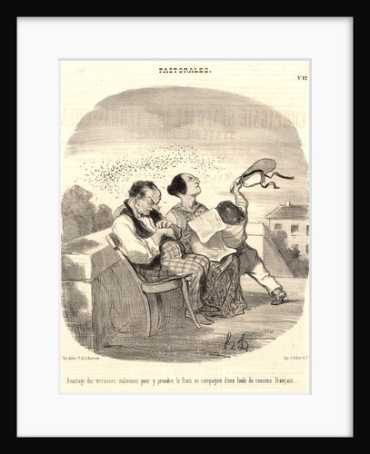 Avantages des terrasses italiennes, 1846 by Honoré Daumier