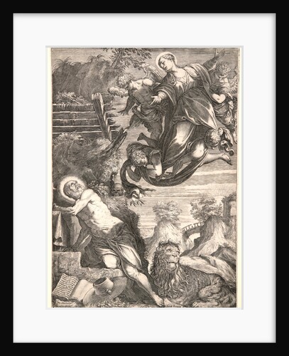 The Virgin Appearing to St. Jerome, 1588 by Agostino Carracci