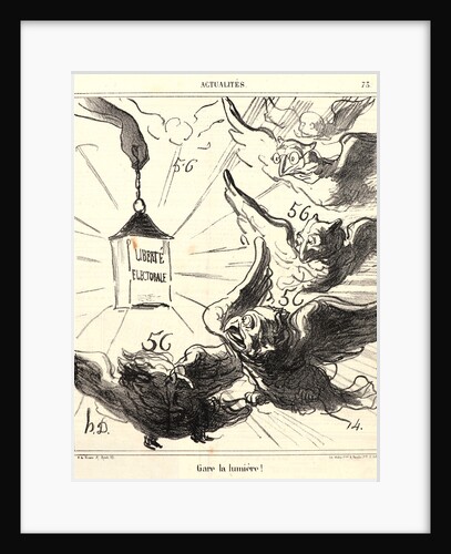 Gare la lumière!, 1870 by Honoré Daumier