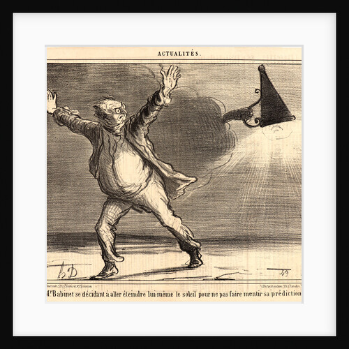 M. Babinet se decidant à ... eteindre ... le soleil, 1857 by Honoré Daumier