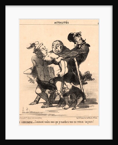 Comment voulez-vous que je marche, 1851 by Honoré Daumier
