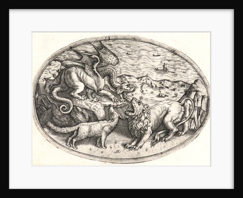 Lion, Dragon and Fox Quarrelling, ca. 1470-1490 by Anonymous
