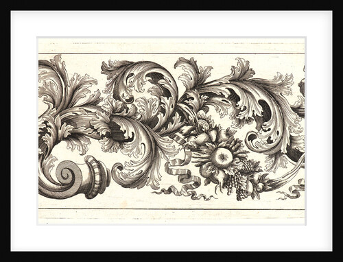 Plate 10 from the set of Twelve Ornament Friezes, ca. 1670 by Domenico Bonavera