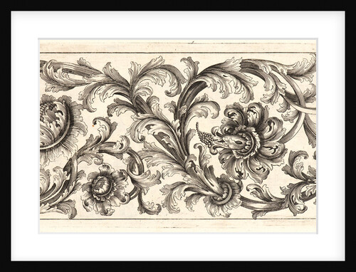 Plate 11 from the set of Twelve Ornament Friezes, ca. 1670 by Domenico Bonavera