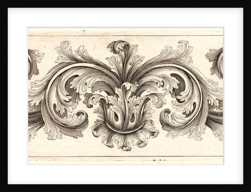 Plate 3 from the set of Twelve Ornament Friezes, ca. 1670 by Domenico Bonavera