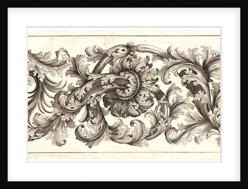 Plate 4 from the set of Twelve Ornament Friezes, ca. 1670 by Domenico Bonavera