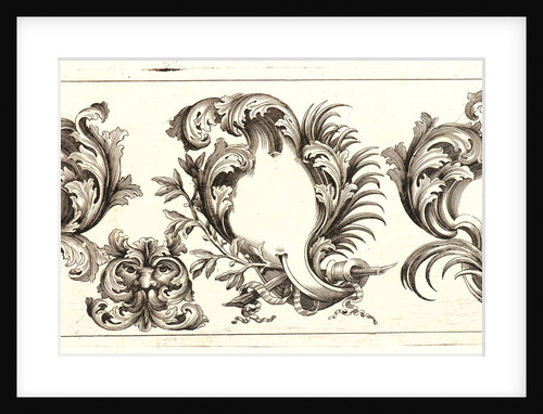 Plate 8 from the set of Twelve Ornament Friezes, ca. 1670 by Domenico Bonavera