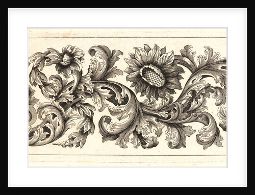 Plate 9 from the set of Twelve Ornament Friezes, ca. 1670 by Domenico Bonavera
