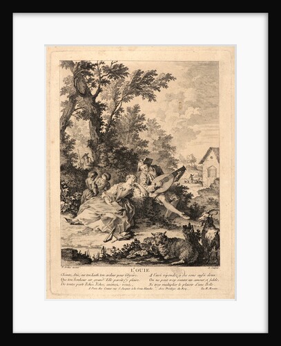 Sense of Hearing (L'Ouie), 18th century by Pierre-Alexandre Aveline