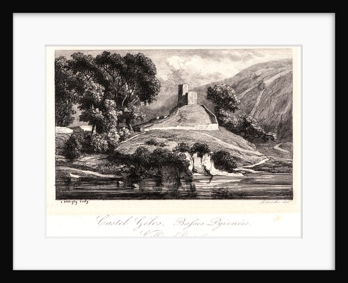 Castel Gélos, Basses Pyrenées, Vallée d'Ossau, 1846 by Charles François Daubigny