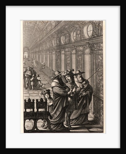 Roger, with Cardinals, in a Picture Gallery, ca. 1657 by Abraham Bosse