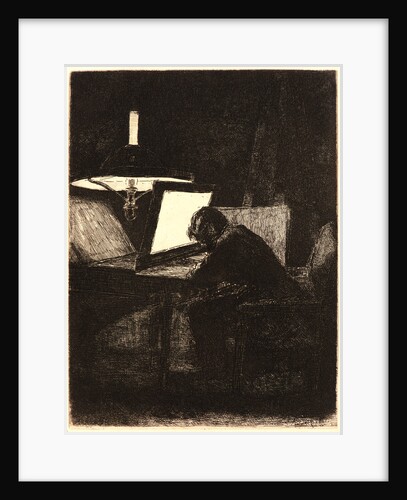 Self-Portrait of the Artist Etching, 1861 by François Bonvin