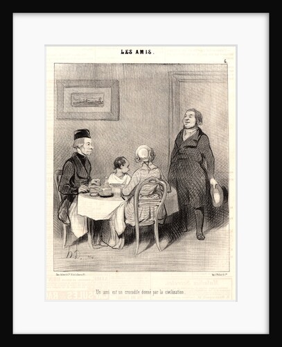 A Friend Is a Crocodile (Un Ami est un Crocodile), 1845 by Honoré Daumier