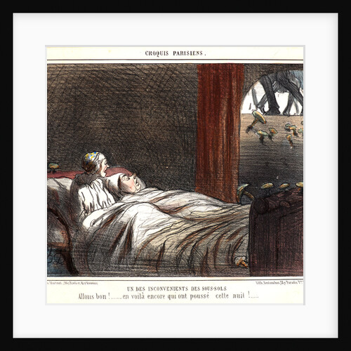 Un des Inconvénients des Sous-sols, 19th century by Honoré Daumier