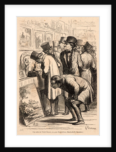 Exhibition Room at the Hotel Druot (Une Salle de l'hotel Drouot), ca. 1860-1870 by Honoré Daumier