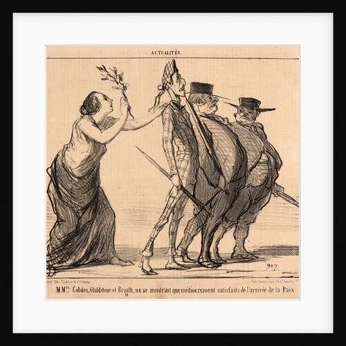MMrs. Cobden, Gladstone et Brigth... sic, 1856 by Honoré Daumier