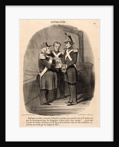Expliquez-moi-donc, monsieur Badoulard.., 1851 by Honoré Daumier