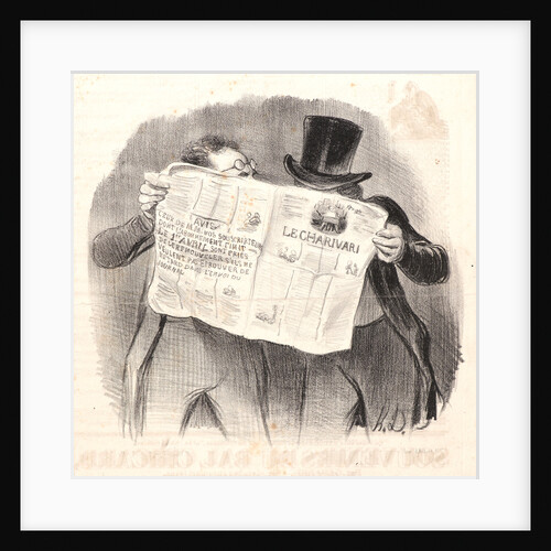 La Lecture du Charivari, 1840 by Honoré Daumier