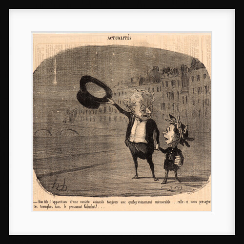 Mon fils, l'apparition d'une comète.., 1853 by Honoré Daumier