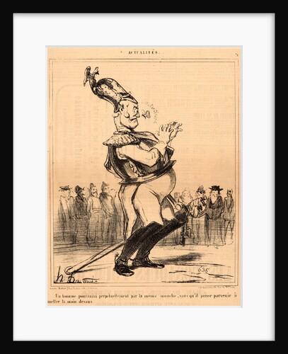 Un homme poursuivi...par la même mouche.., 1854 by Honoré Daumier